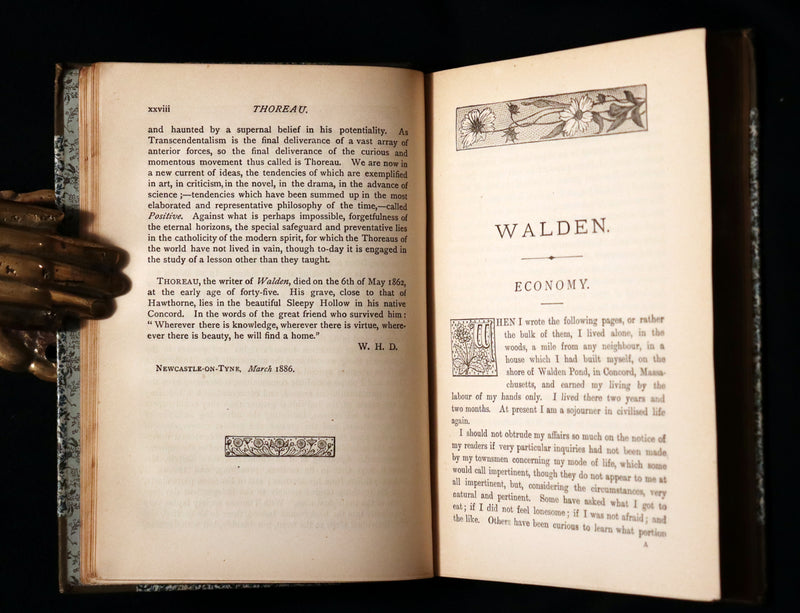 1886 Scarce Victorian Book - WALDEN or Life in the Woods by Henry David Thoreau.