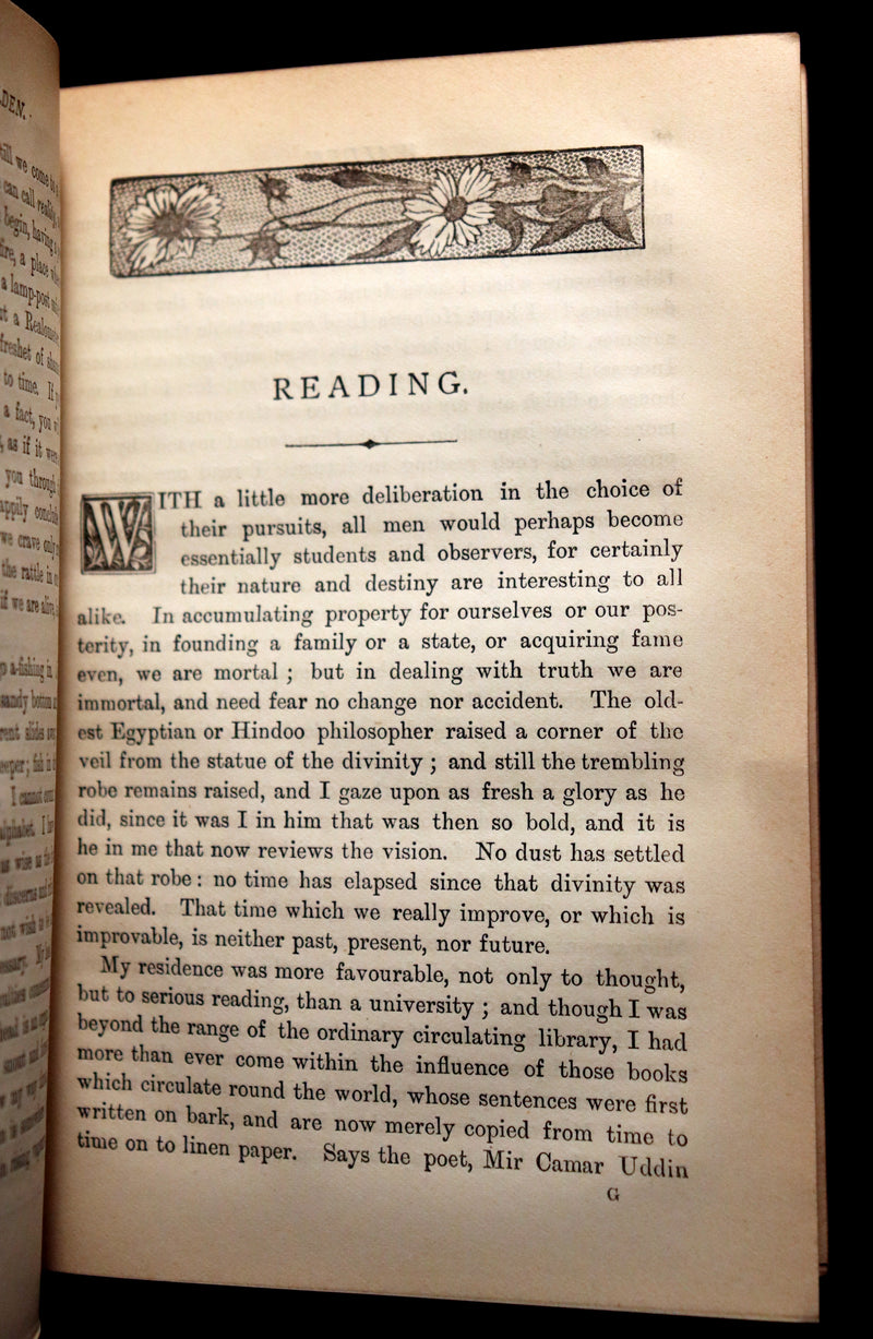 1886 Scarce Victorian Book - WALDEN or Life in the Woods by Henry David Thoreau.