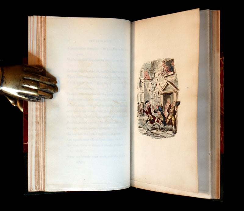 1832 Beautiful Tout Binding - The NEW BATH GUIDE, COLOR Illustrated by Cruikshank.