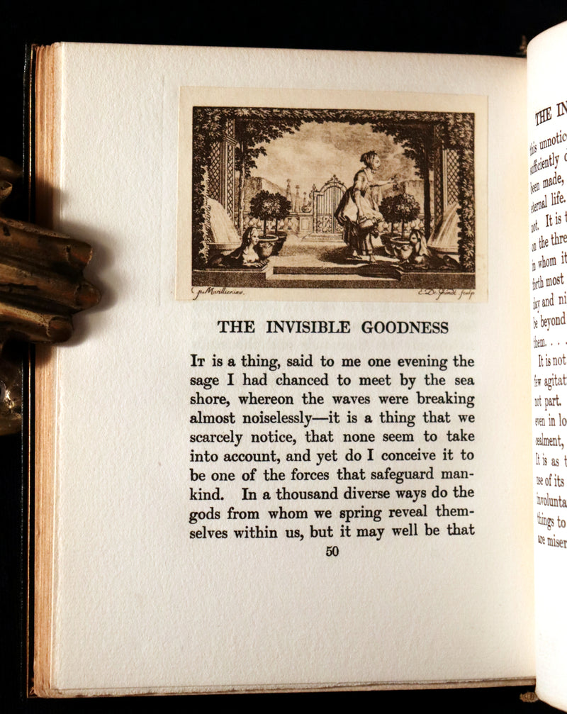 1913 Rare Illustrated Edition bound by Sangorski - The INNER BEAUTY - Spiritual essays by Maurice Maeterlinck.