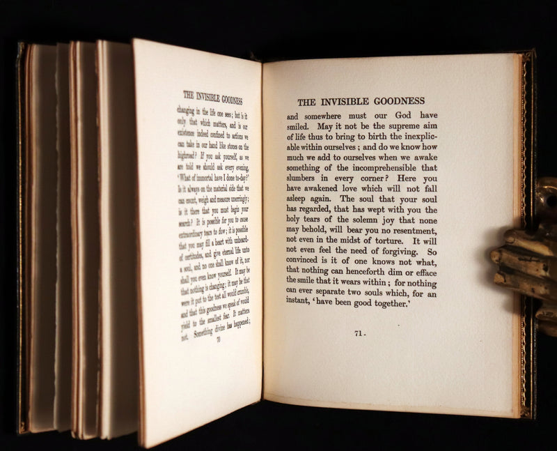 1913 Rare Illustrated Edition bound by Sangorski - The INNER BEAUTY - Spiritual essays by Maurice Maeterlinck.