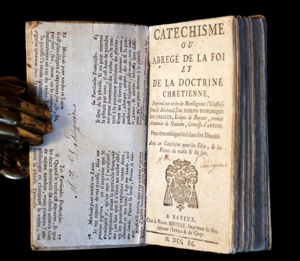 1790 Scarce French Book ~ The Bayeux Catechism or Compendium of Christian Doctrine.