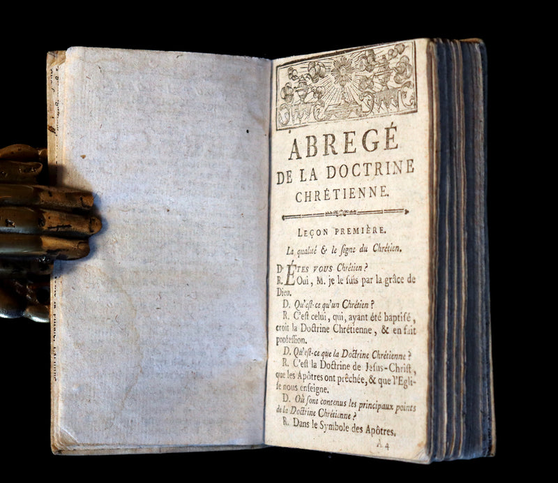 1790 Scarce French Book ~ The Bayeux Catechism or Compendium of Christian Doctrine.