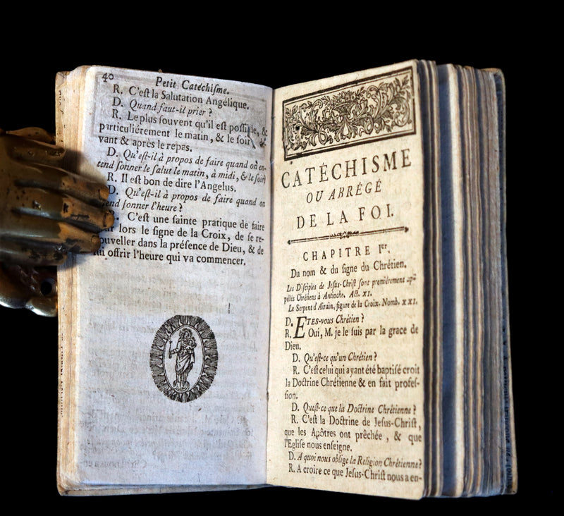 1790 Scarce French Book ~ The Bayeux Catechism or Compendium of Christian Doctrine.