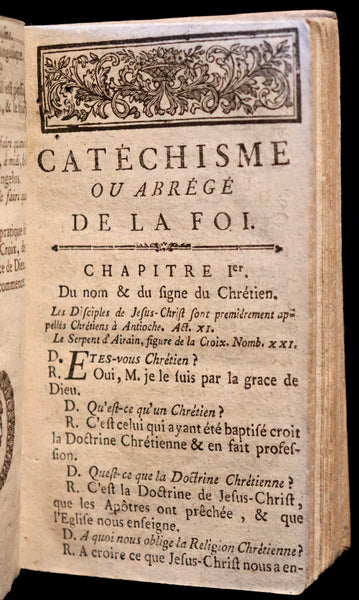 1790 Scarce French Book ~ The Bayeux Catechism or Compendium of Christian Doctrine.