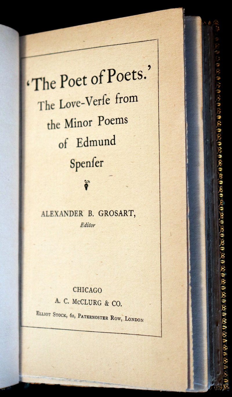 1890 Scarce Book - The Love Verse of Edmund Spenser bound by SANGORSKI & SUTCLIFFE.
