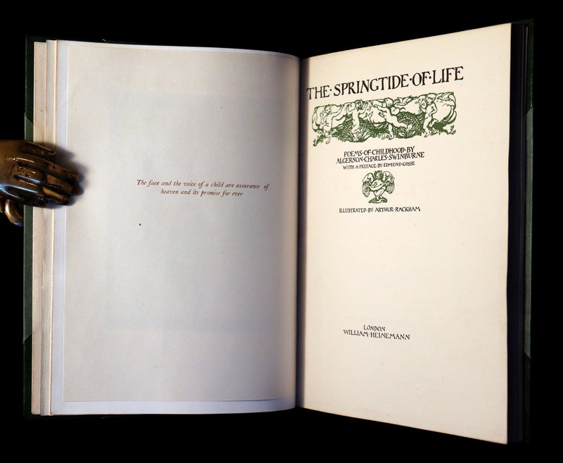1918 Rare 1stED Book - The Springtide of Life by Swinburne illustrated by Arthur Rackham.