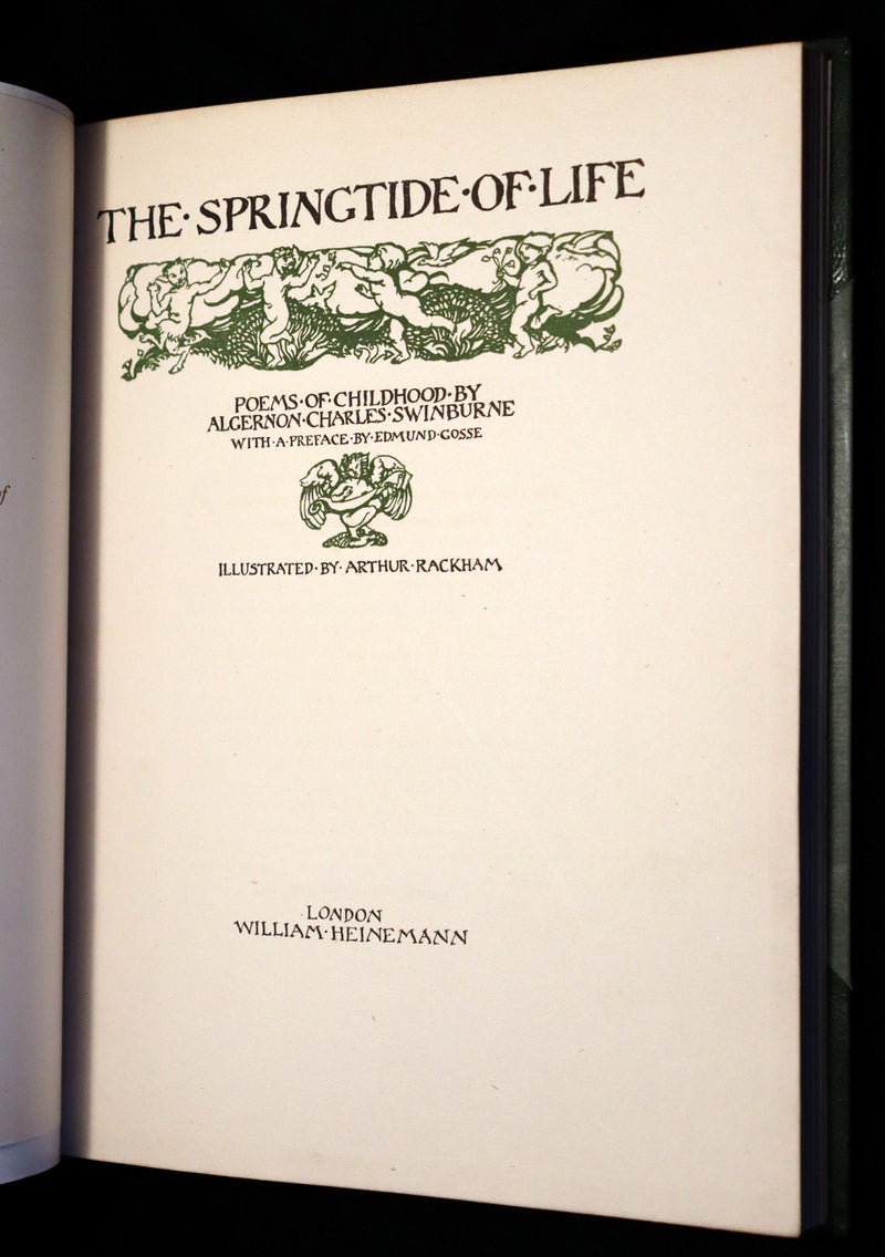 1918 Rare 1stED Book - The Springtide of Life by Swinburne illustrated by Arthur Rackham.