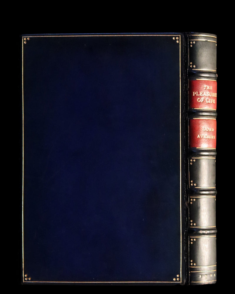 1921 Rare Book - The PLEASURES OF LIFE by John Lubbock, 1st Baron Avebury & bound by Sangorski & Sutcliffe.