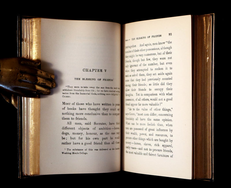 1921 Rare Book - The PLEASURES OF LIFE by John Lubbock, 1st Baron Avebury & bound by Sangorski & Sutcliffe.