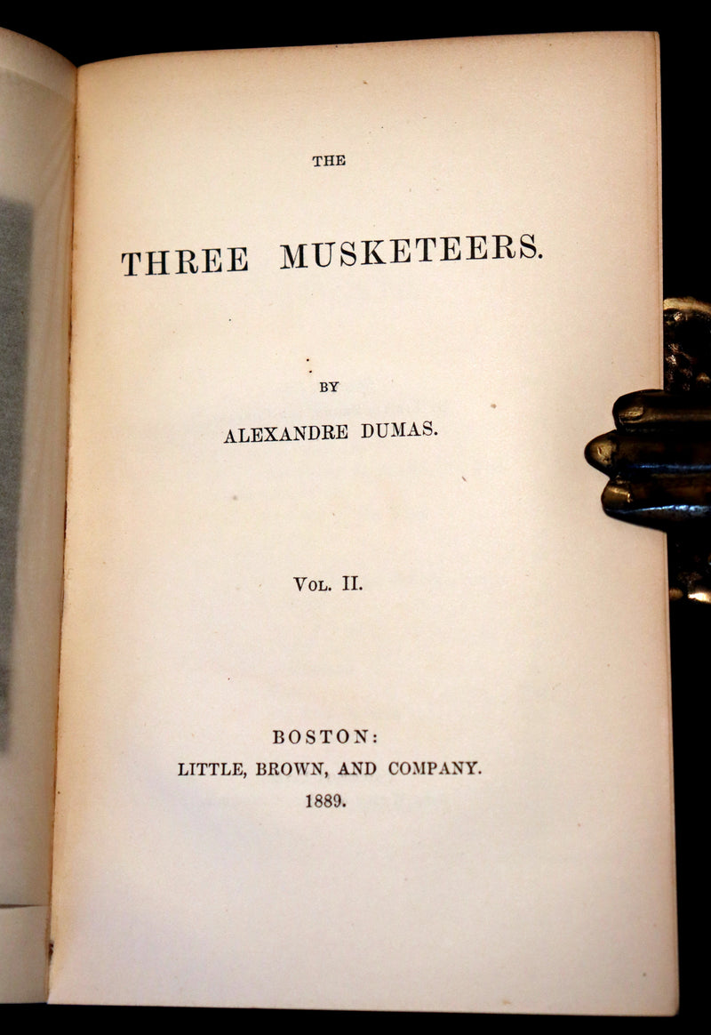 1889 Rare Book set - The Three Musketeers by Alexandre Dumas.