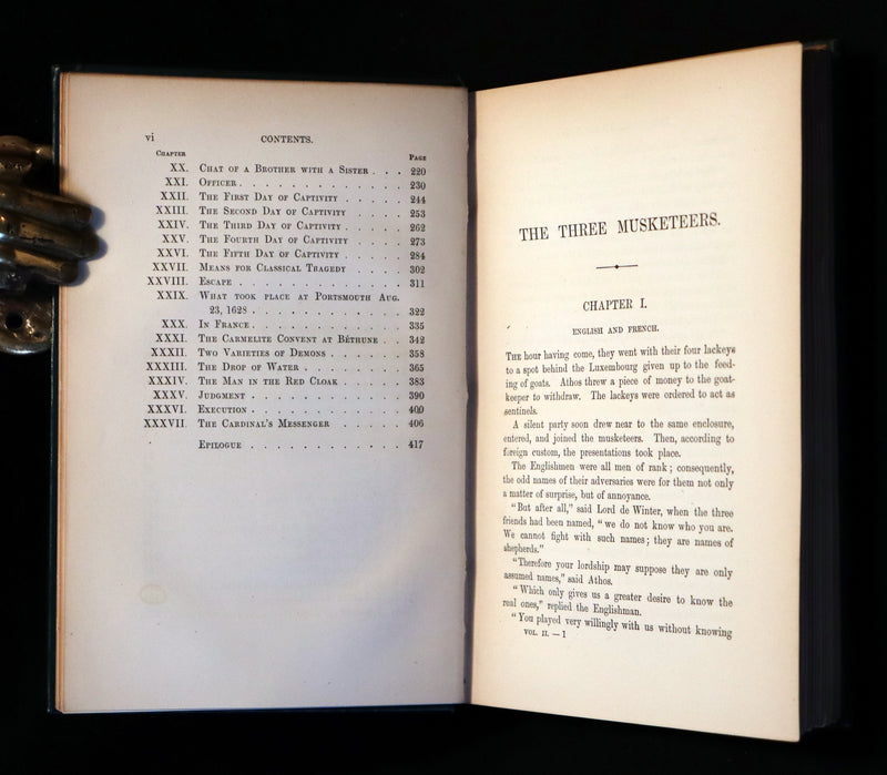 1889 Rare Book set - The Three Musketeers by Alexandre Dumas.