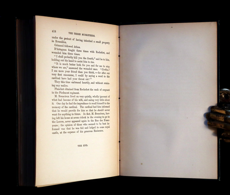 1889 Rare Book set - The Three Musketeers by Alexandre Dumas.