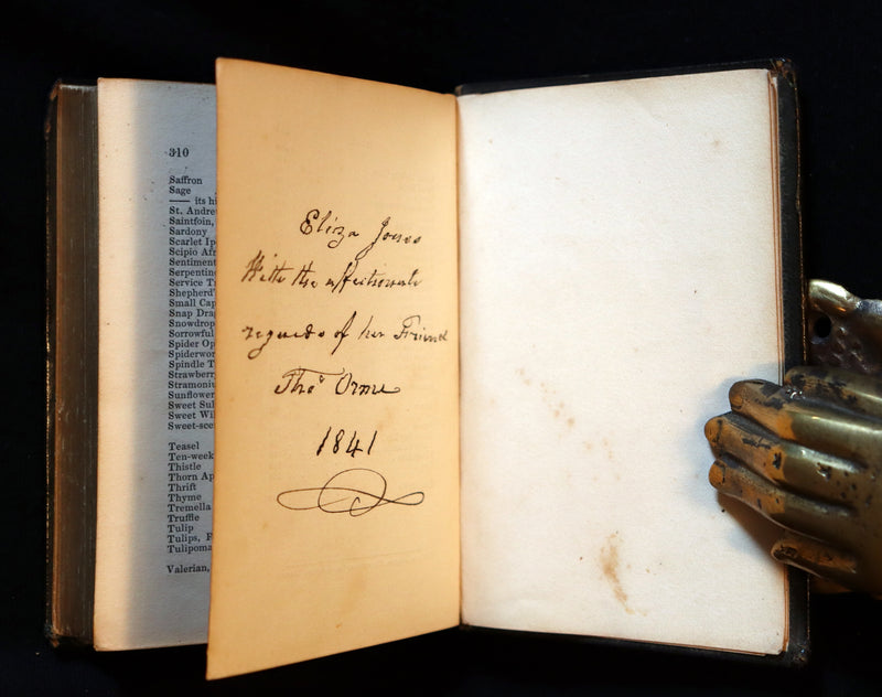 1841 Rare Floriography Book ~ Sentiment of Flowers or Language of Flora with coloured plates.