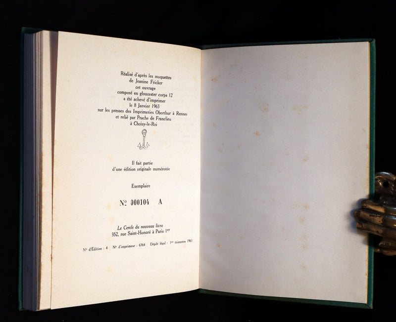 1963 Rare First Limited Edition #104 - La Planete des Singes (The Planet of the Apes) by Pierre Boulle.