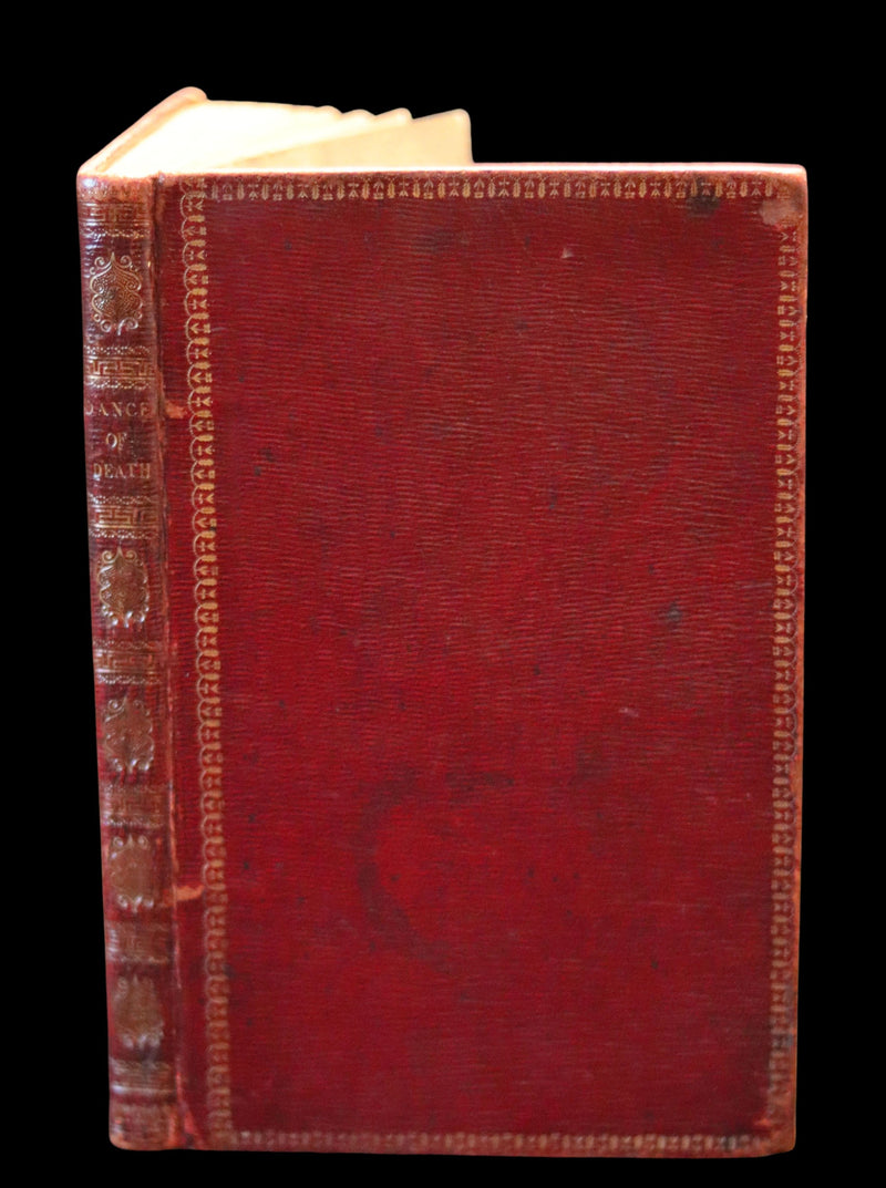 1816 Rare Book -The DANCE of DEATH - Danse Macabre by Hans Holbein, Color illustrated.