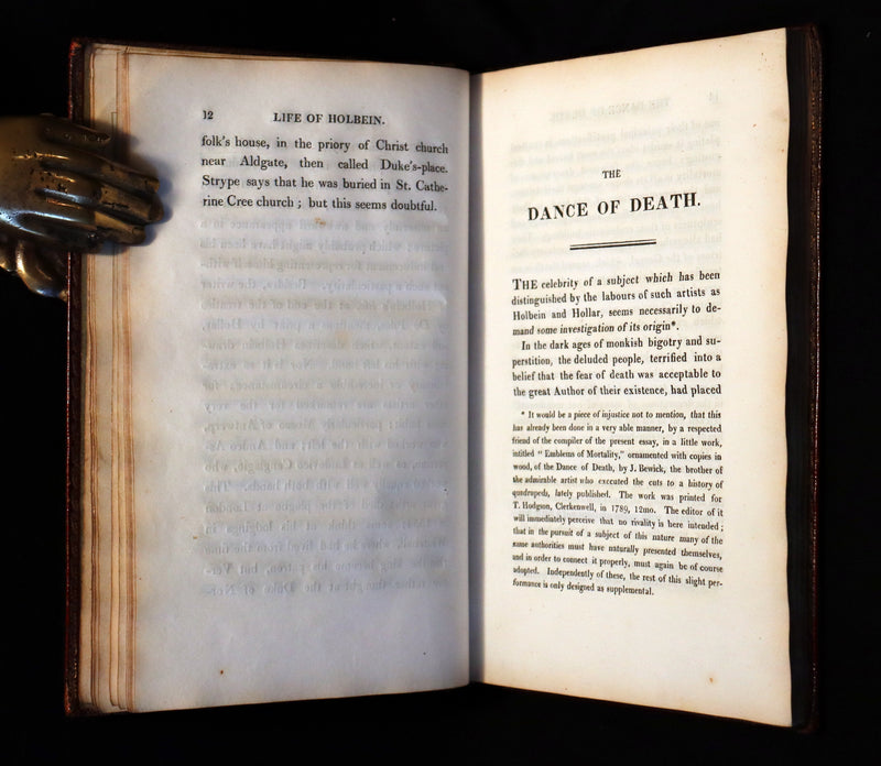 1816 Rare Book -The DANCE of DEATH - Danse Macabre by Hans Holbein, Color illustrated.