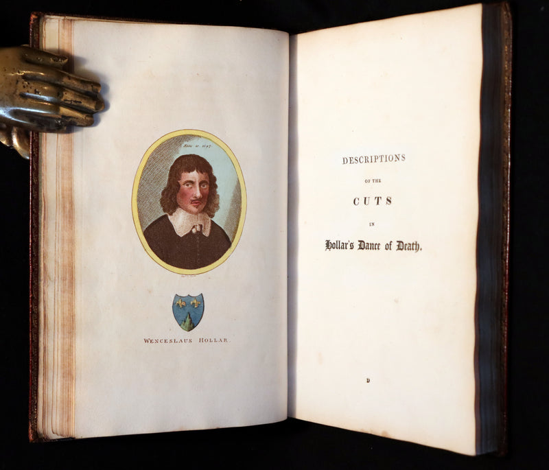 1816 Rare Book -The DANCE of DEATH - Danse Macabre by Hans Holbein, Color illustrated.