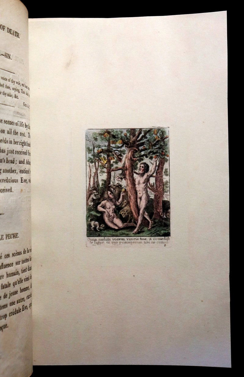 1816 Rare Book -The DANCE of DEATH - Danse Macabre by Hans Holbein, Color illustrated.