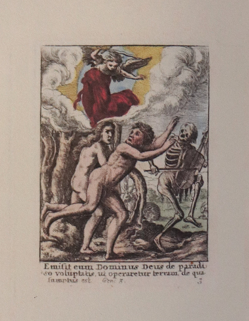 1816 Rare Book -The DANCE of DEATH - Danse Macabre by Hans Holbein, Color illustrated.