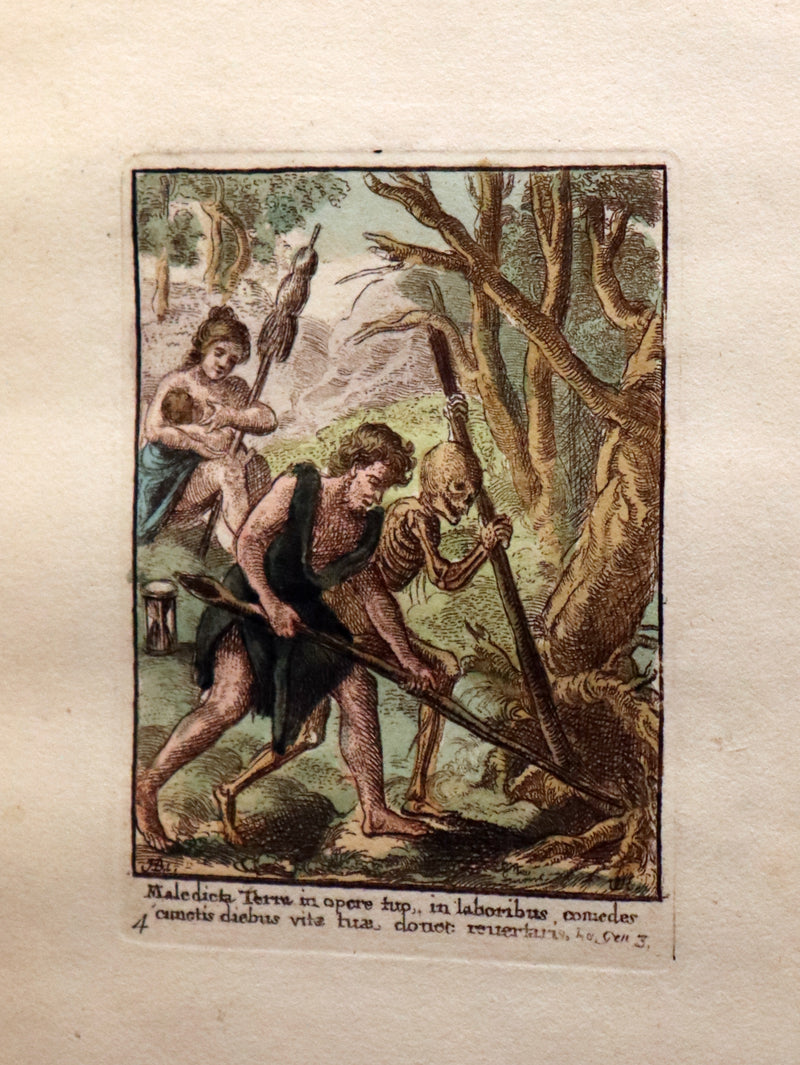 1816 Rare Book -The DANCE of DEATH - Danse Macabre by Hans Holbein, Color illustrated.