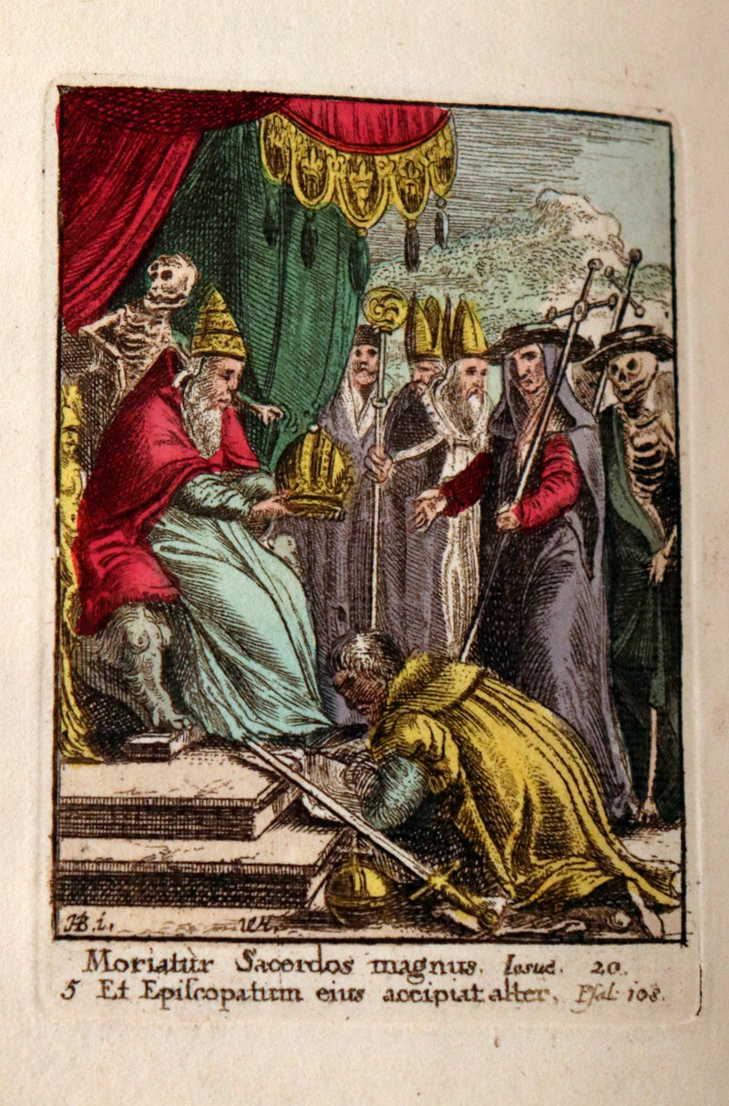 1816 Rare Book -The DANCE of DEATH - Danse Macabre by Hans Holbein, Color illustrated.