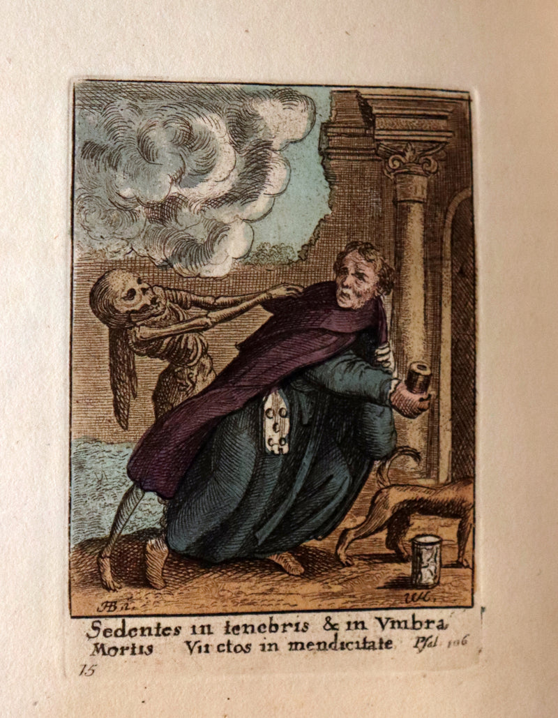 1816 Rare Book -The DANCE of DEATH - Danse Macabre by Hans Holbein, Color illustrated.