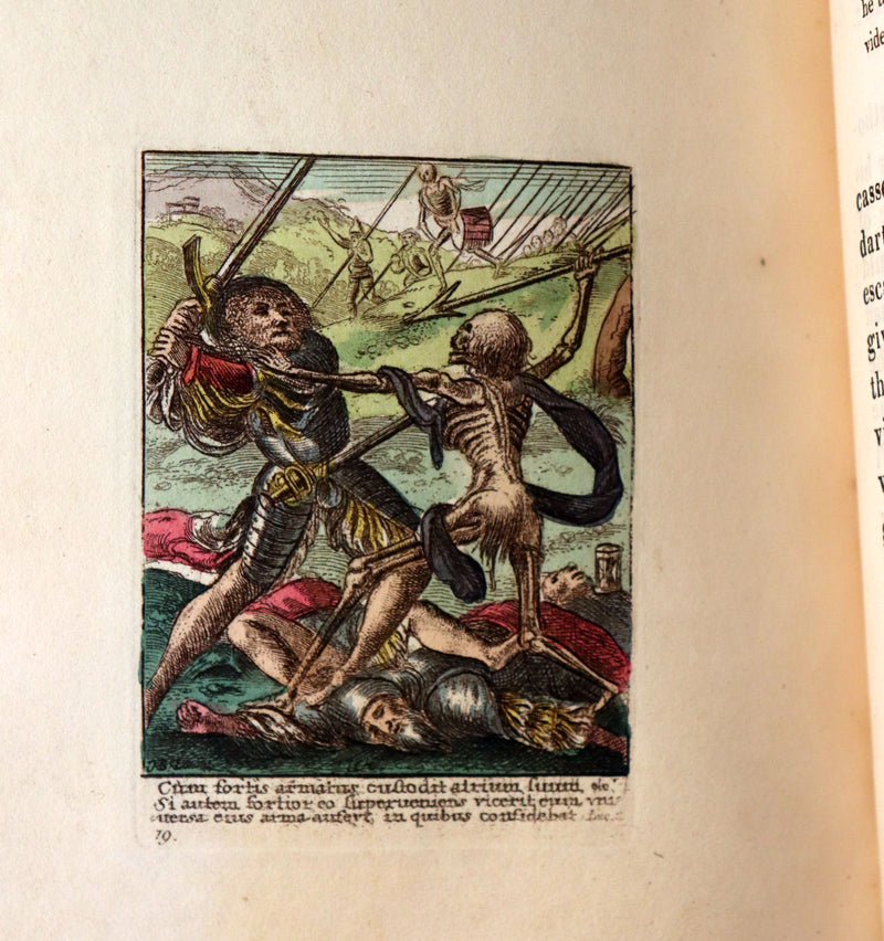 1816 Rare Book -The DANCE of DEATH - Danse Macabre by Hans Holbein, Color illustrated.