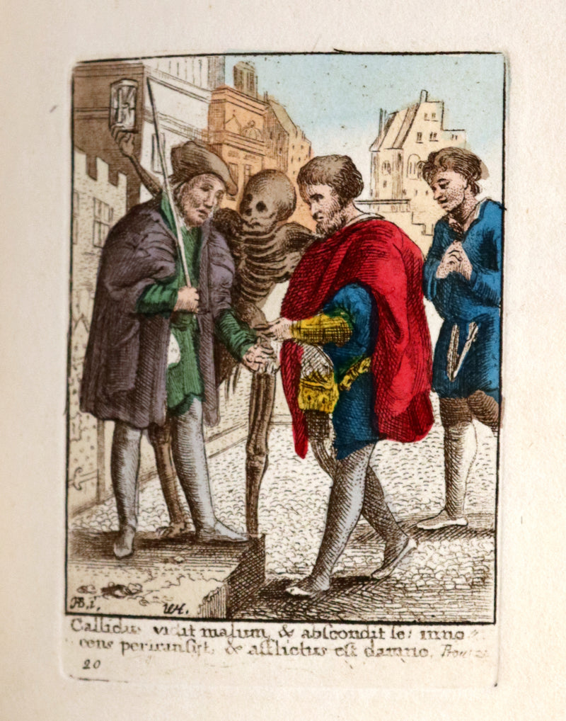 1816 Rare Book -The DANCE of DEATH - Danse Macabre by Hans Holbein, Color illustrated.