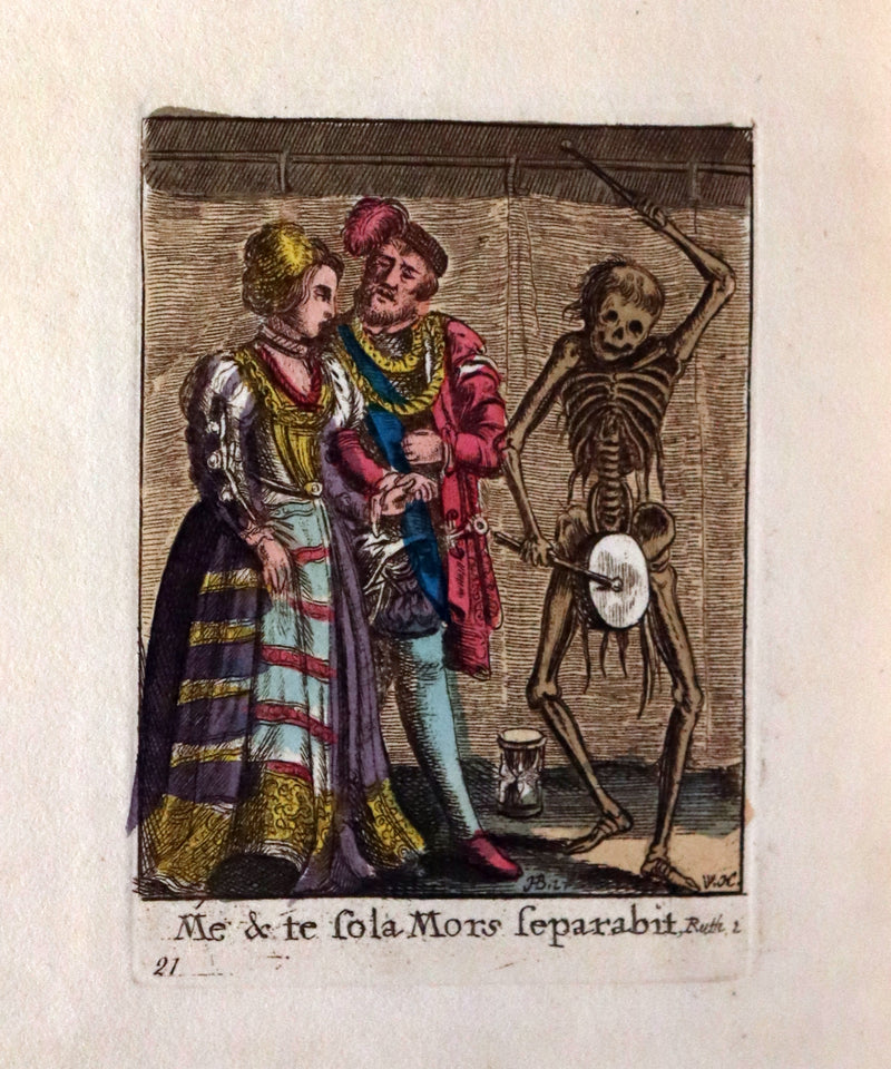 1816 Rare Book -The DANCE of DEATH - Danse Macabre by Hans Holbein, Color illustrated.