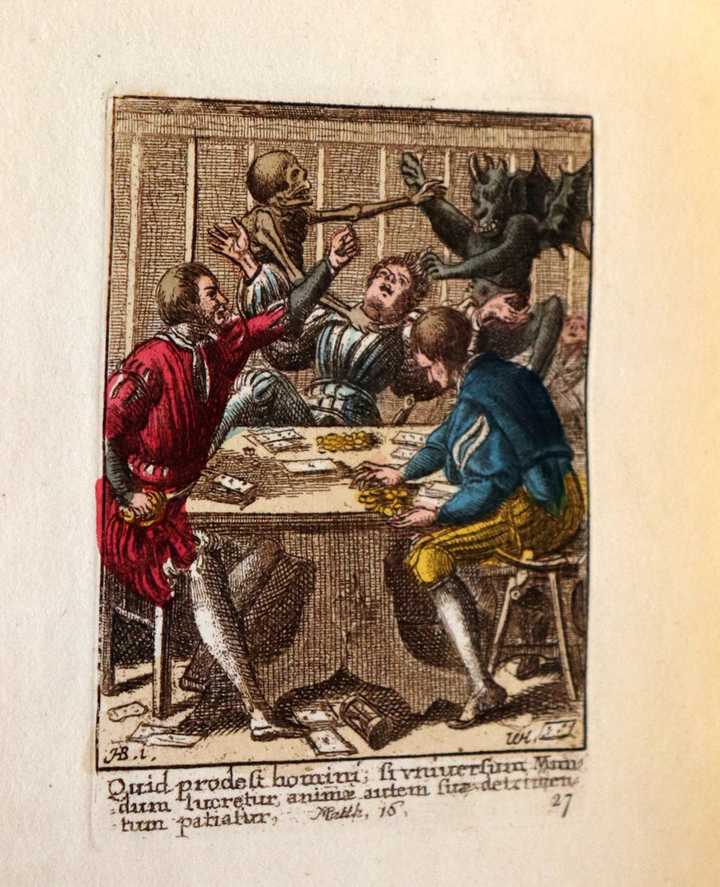 1816 Rare Book -The DANCE of DEATH - Danse Macabre by Hans Holbein, Color illustrated.