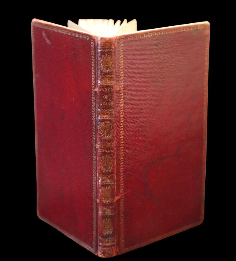 1816 Rare Book -The DANCE of DEATH - Danse Macabre by Hans Holbein, Color illustrated.