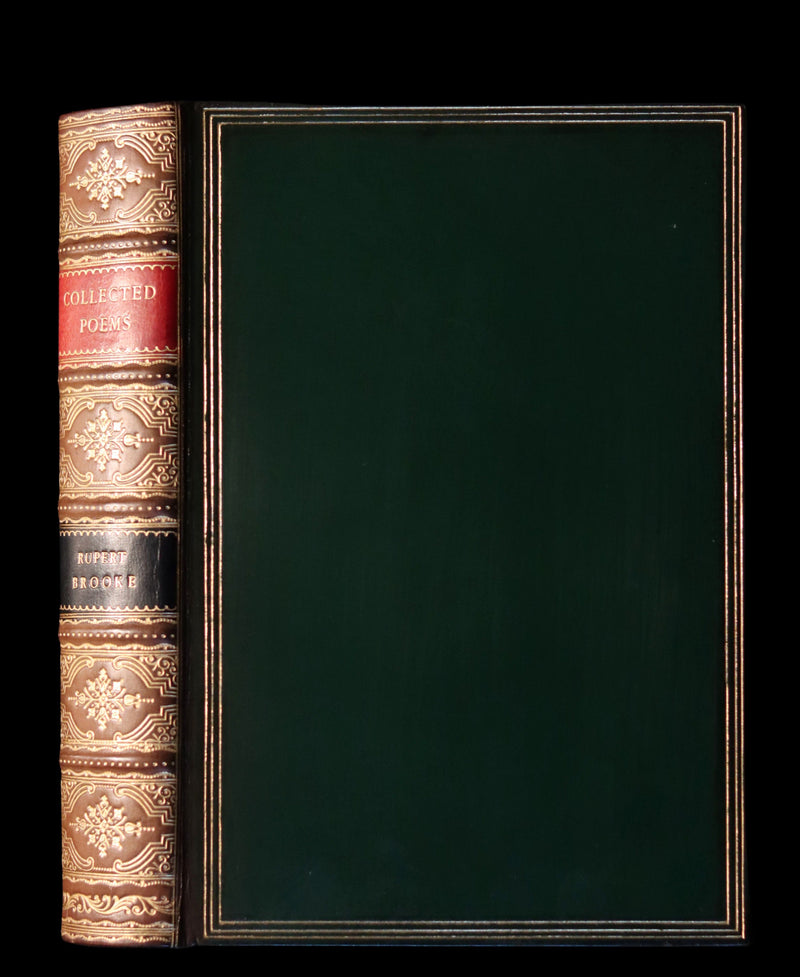 1930 Nice RIVIERE Binding - The Collected Poems of Rupert Brooke. With a Memoir.