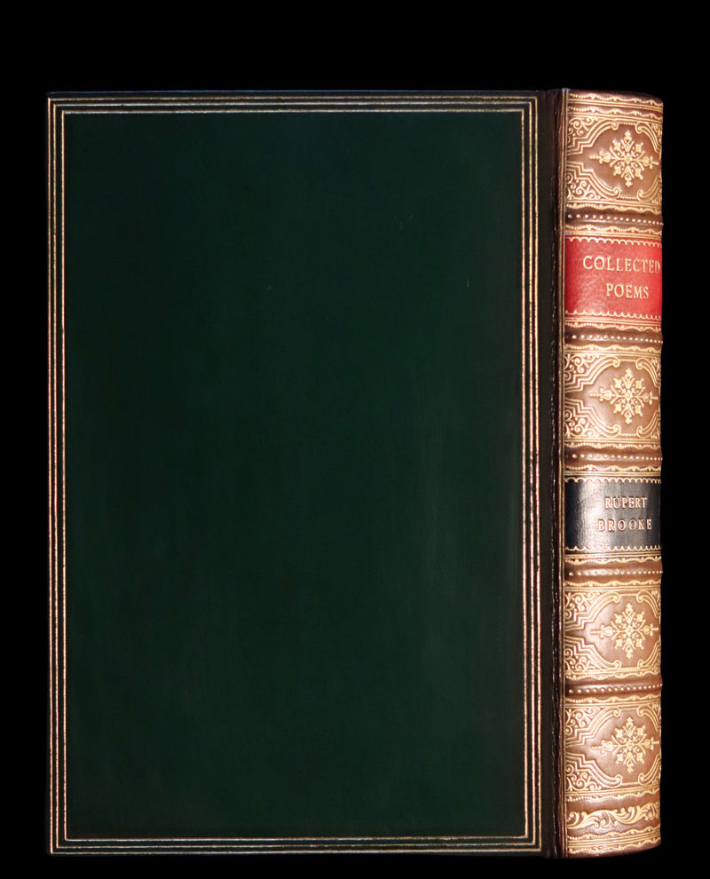 1930 Nice RIVIERE Binding - The Collected Poems of Rupert Brooke. With a Memoir.