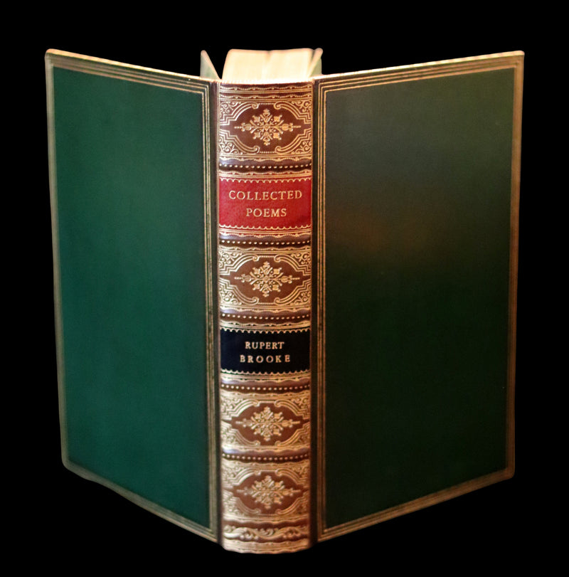 1930 Nice RIVIERE Binding - The Collected Poems of Rupert Brooke. With a Memoir.