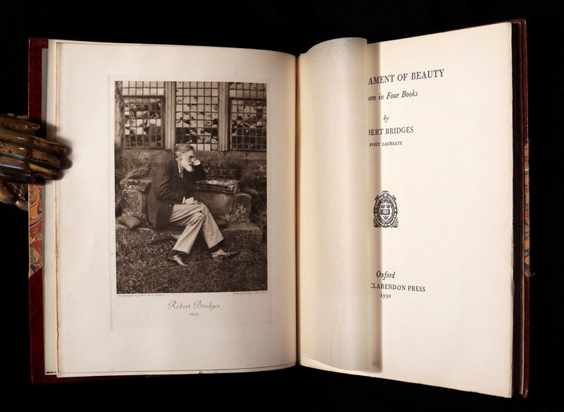 1930 Beautiful Zaehnsdorf Binding - The Testament of Beauty by Robert Bridges.