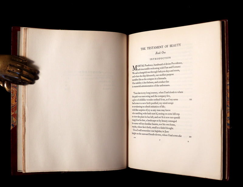 1930 Beautiful Zaehnsdorf Binding - The Testament of Beauty by Robert Bridges.
