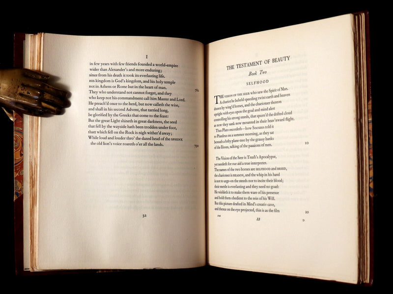 1930 Beautiful Zaehnsdorf Binding - The Testament of Beauty by Robert Bridges.