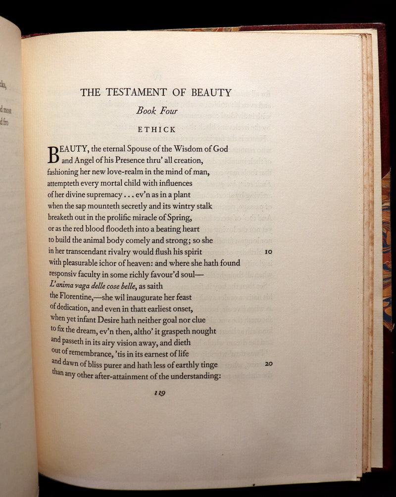 1930 Beautiful Zaehnsdorf Binding - The Testament of Beauty by Robert Bridges.