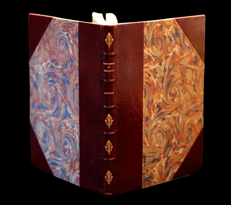 1930 Beautiful Zaehnsdorf Binding - The Testament of Beauty by Robert Bridges.
