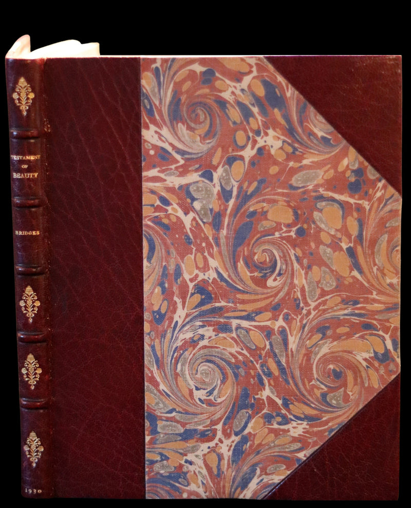 1930 Beautiful Zaehnsdorf Binding - The Testament of Beauty by Robert Bridges.