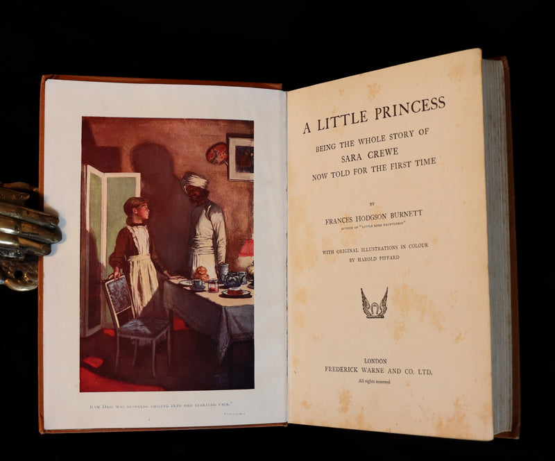 1905 Scarce Book - A LITTLE PRINCESS by Frances Hodgson Burnett illustrated by Harold Piffard.
