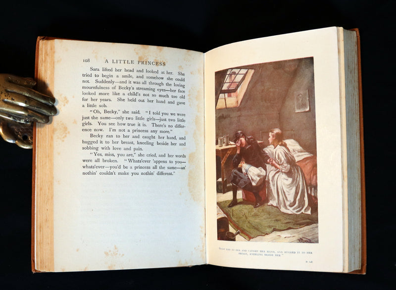 1905 Scarce Book - A LITTLE PRINCESS by Frances Hodgson Burnett illustrated by Harold Piffard.