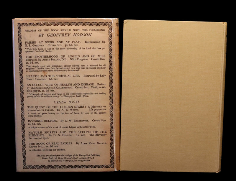 1927 Rare First Edition - THE KINGDOM OF FAERIE (Fairies) by Geoffrey Hodson. Sylphs, Gnome, Deva, Brownies, Mannikins,...
