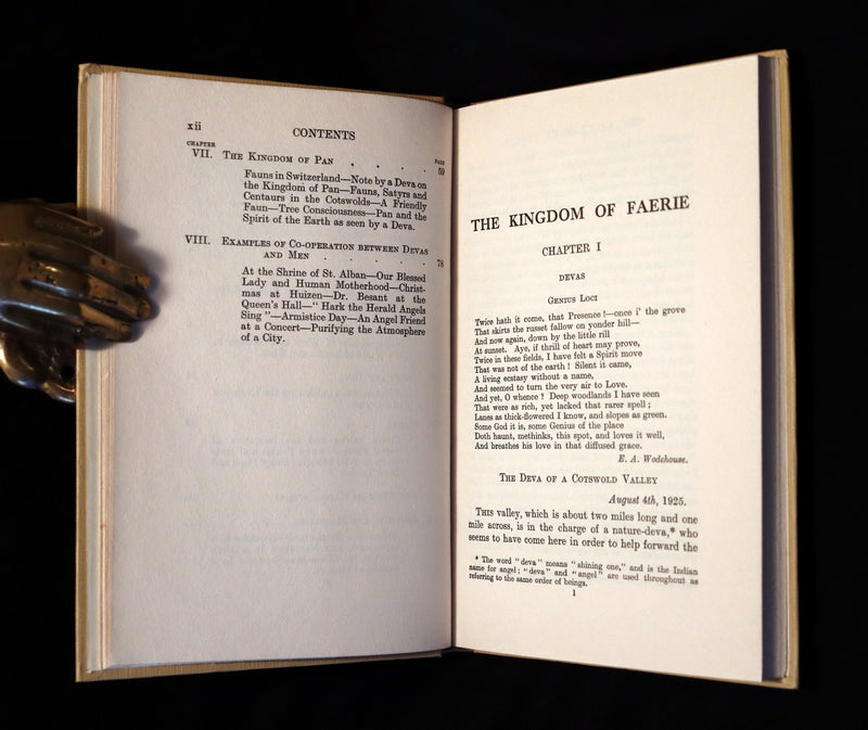1927 Rare First Edition - THE KINGDOM OF FAERIE (Fairies) by Geoffrey Hodson. Sylphs, Gnome, Deva, Brownies, Mannikins,...