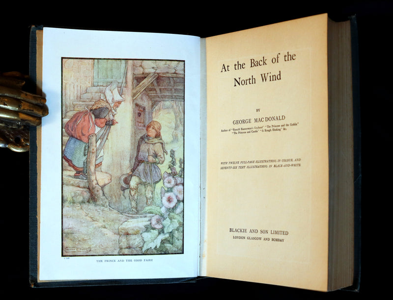 1911 Rare Book - AT THE BACK OF THE NORTH WIND by George MacDonald & Illustrated by Frank C. Pape.