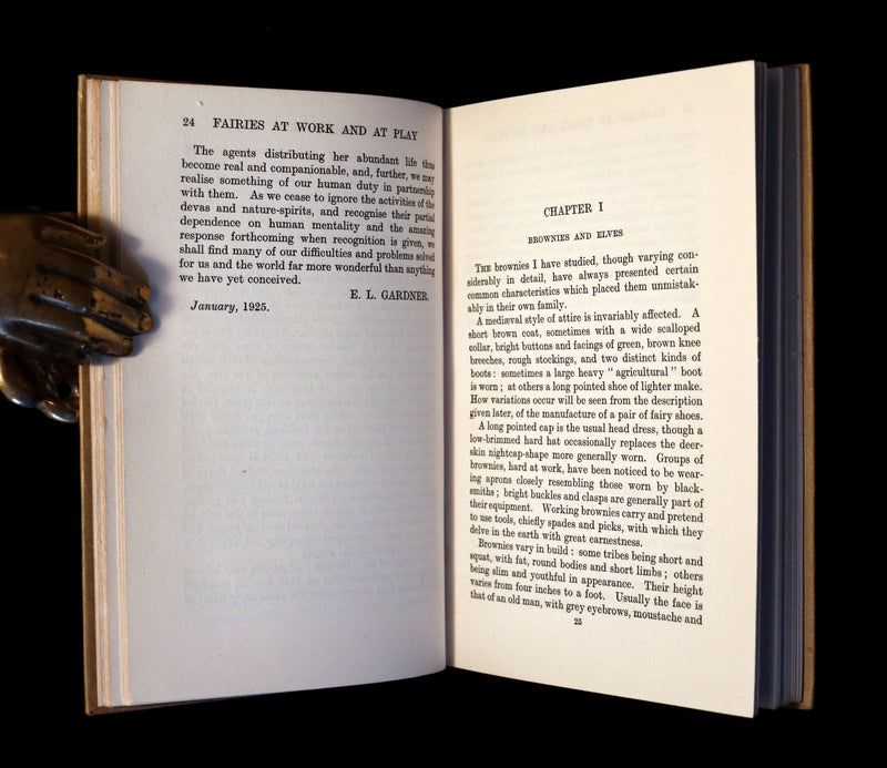 1930 Rare Book - Fairies at Work and at Play observed by Geoffrey Hodson.