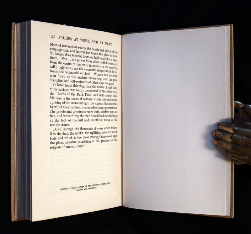 1930 Rare Book - Fairies at Work and at Play observed by Geoffrey Hodson.