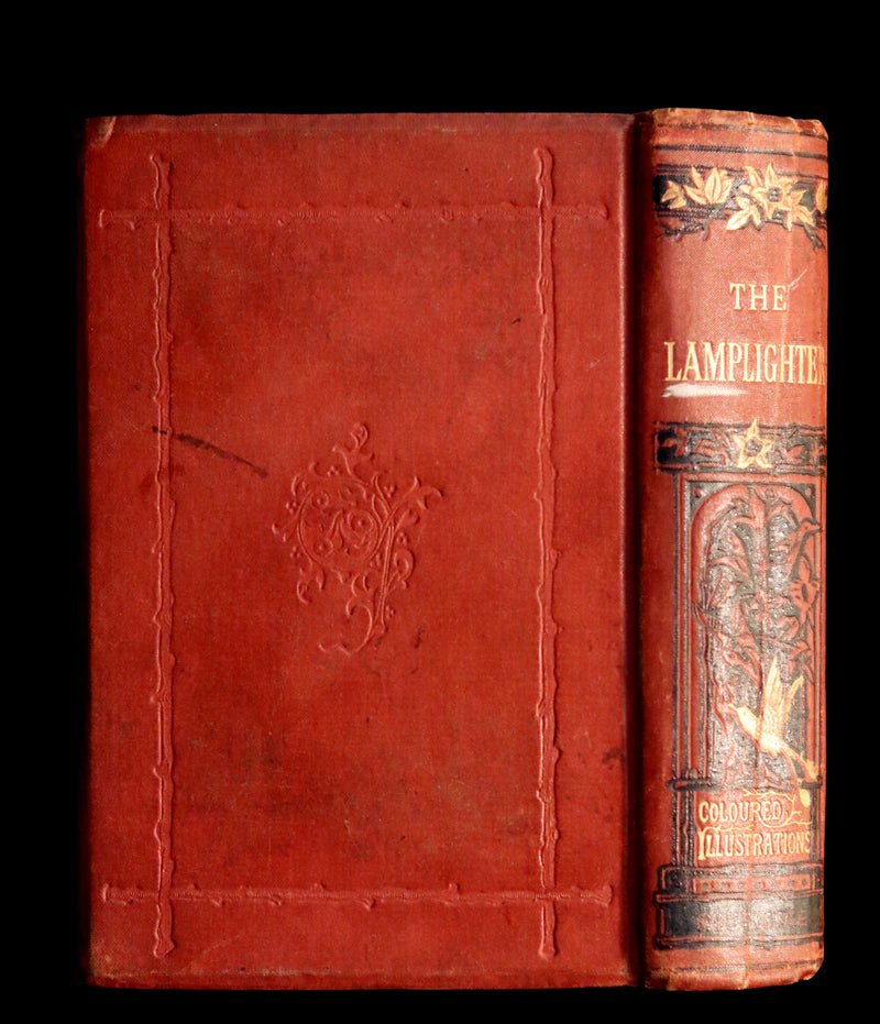 1875 Rare Book - The LAMPLIGHTER by Maria Susanna Cummins. Illustrated in color.