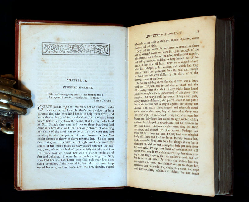 1875 Rare Book - The LAMPLIGHTER by Maria Susanna Cummins. Illustrated in color.